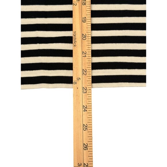 J.Crew Womens Size M Black & White Striped Ruffle Sleeve Top - Picture 5 of 8
